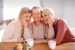 3 happy women